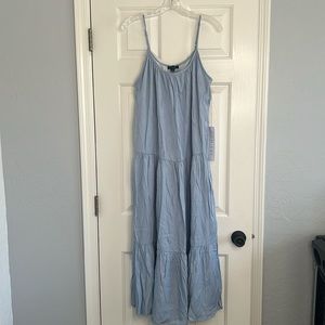 NWT Lumiere light blue maxi dress super soft size small